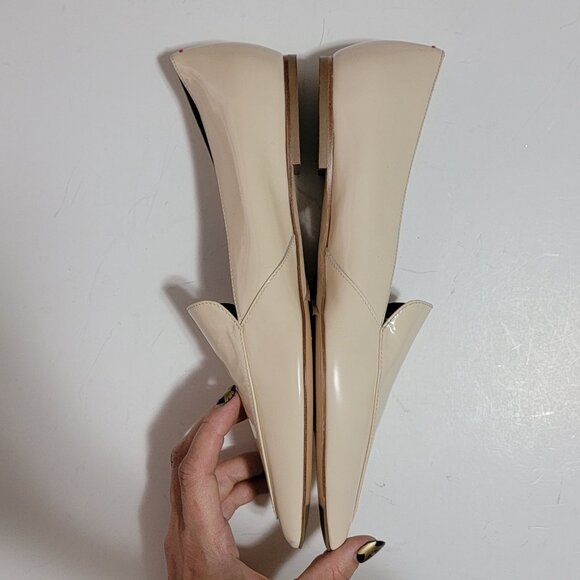 NEW Aeyde Martha Pointed Toe Flats Womens 8.5 Minimalist Neutral Contemporary - Picture 6 of 8